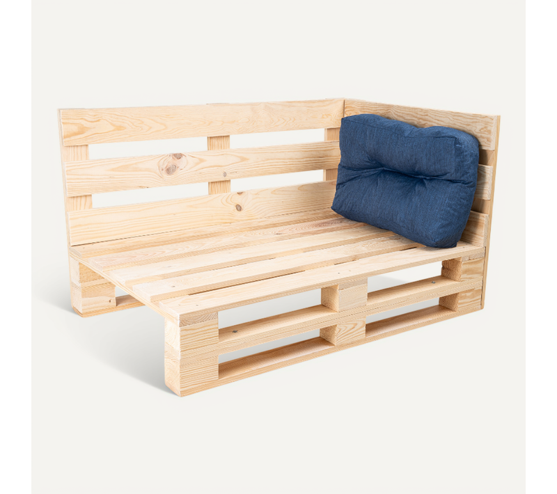 Coussin Palette Angle En Polyester 60x40 Cm Bleu