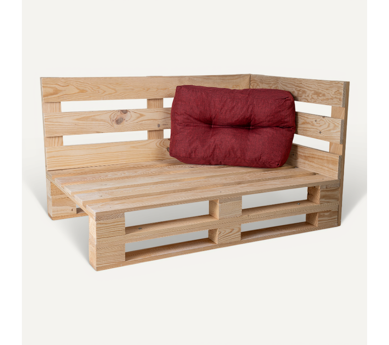 Coussin Palette Angle En Polyester 60x40 Cm Rouge