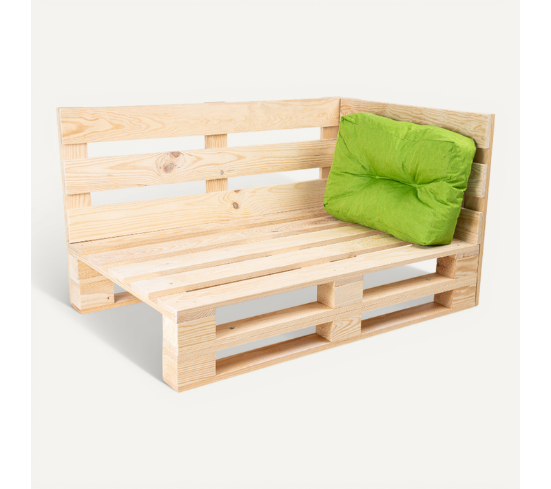 Coussin Palette Angle En Polyester 60x40 Cm Vert