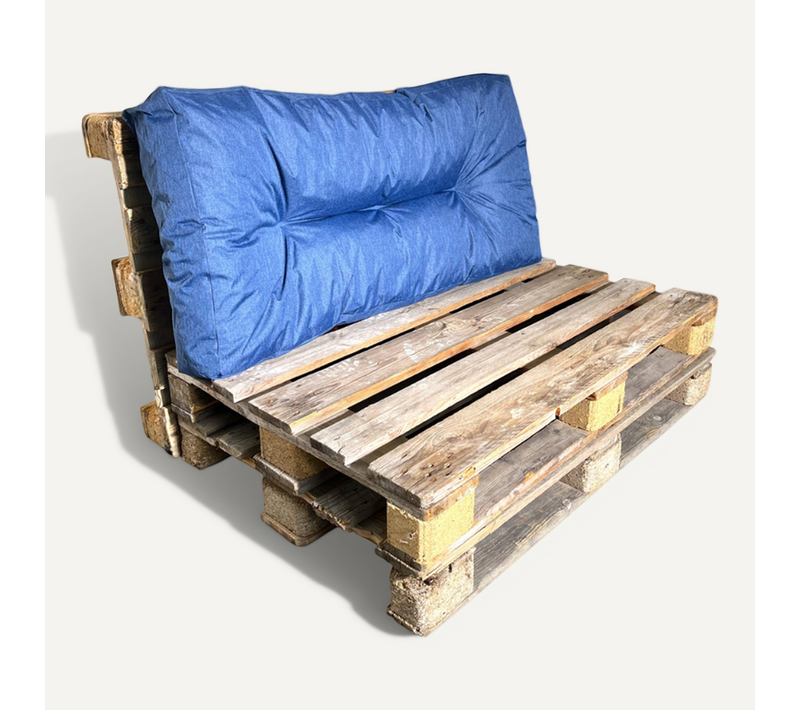 Coussin Palette En Polyester 120x60 Cm Bleu