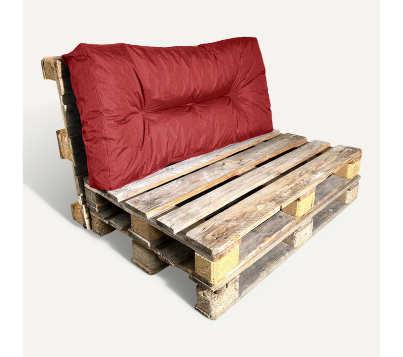 Coussin Palette En Polyester 120x60 Cm Rouge