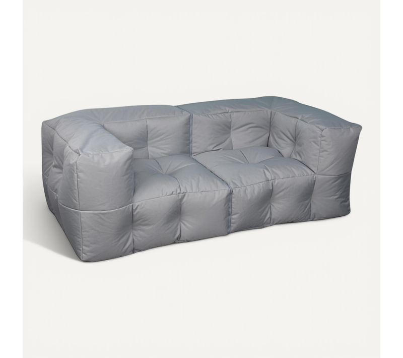 Canapé Modulable Extérieur Imperméable 90 X 180 Cm Gris Clair