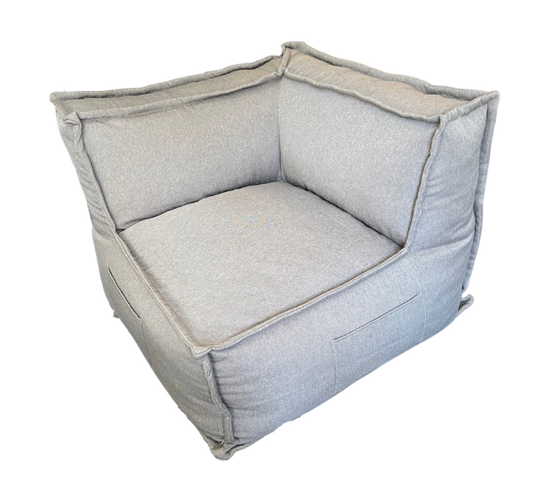 Module D'angle Réversible Pour Canapé Modulable En Effet Lin Bananair 90x90 Cm Beige