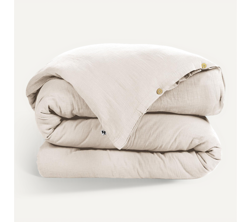 Housse De Couette 200 X 200 Cm Double Gaze De Coton Gaïa Pampa