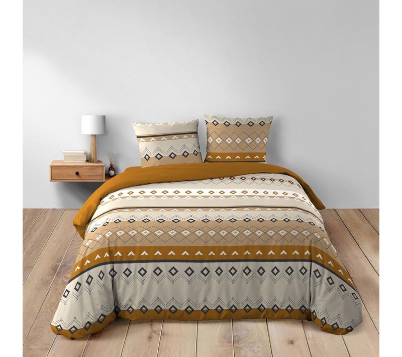 Parure De Couette 260 X 240 Cm Coton 42 Fils + 2 Taies Xenati