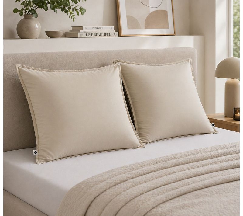 Lot De 2 Taies D’oreiller 63 X 63 Cm – Viscose De Satin De Bambou – Pampa – Salomé