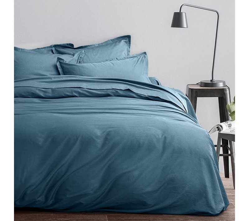 Housse De Couette 220x240 + 2 Taies D'oreiller 63x63 Cm Satin De Coton Horizon