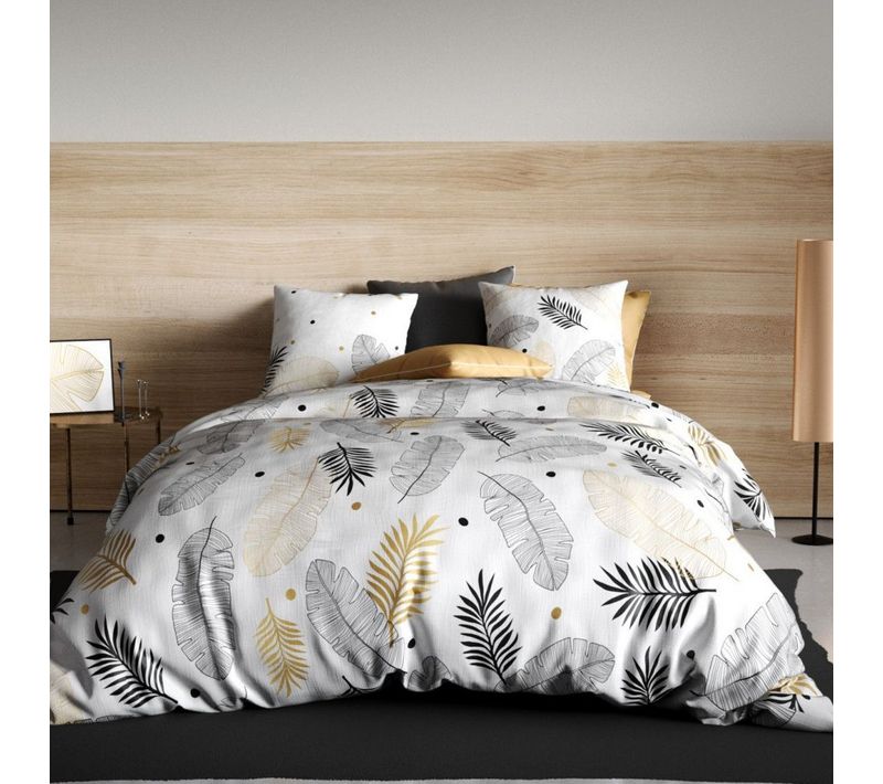 Housse De Couette 220x240 Cm + 2 Taies D'oreiller 63x63 Cm Coton Envole