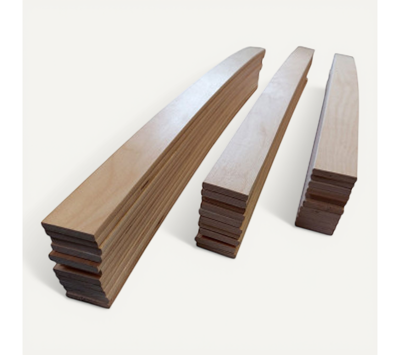 Lot De 30 Lattes Pour Sommier Et Lit - 874x48x8 Mm - Bois Hêtre Durable - 7 Plis