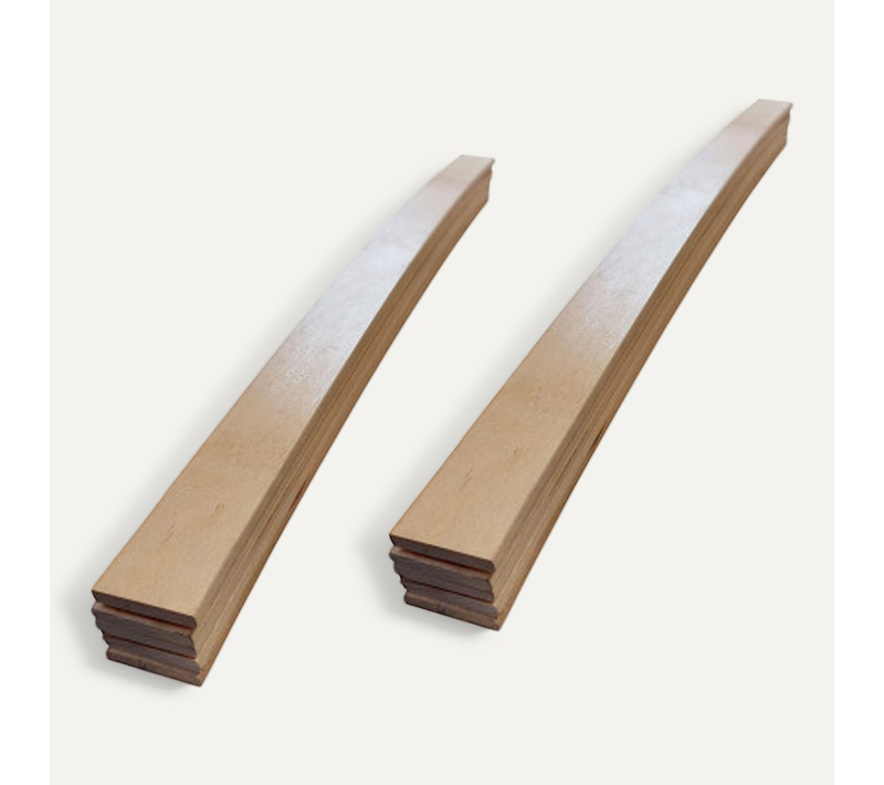 Lot De 10 Lattes Pour Sommier Et Lit - 874x48x8 Mm - Bois Hêtre Durable - 7 Plis