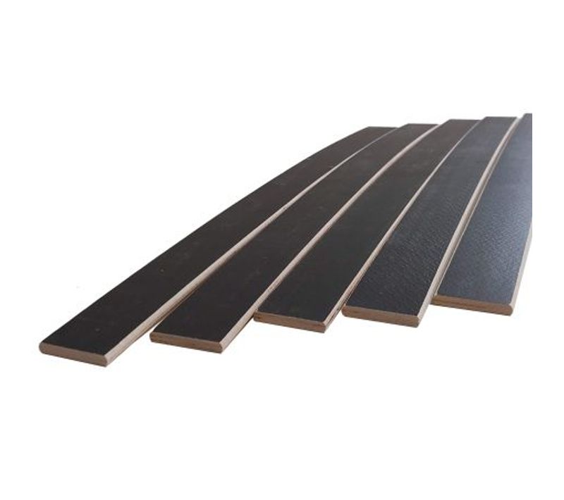 Lot De 5 Lattes Grises Pour Sommier Et Lit - 680x48x8 Mm - Bois Hêtre Durable - 7 Plis