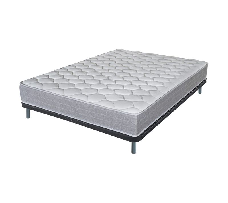 Matelas + Sommier 160x200 Madere - Soutien Ferme - Sommier Démonté - Made In France
