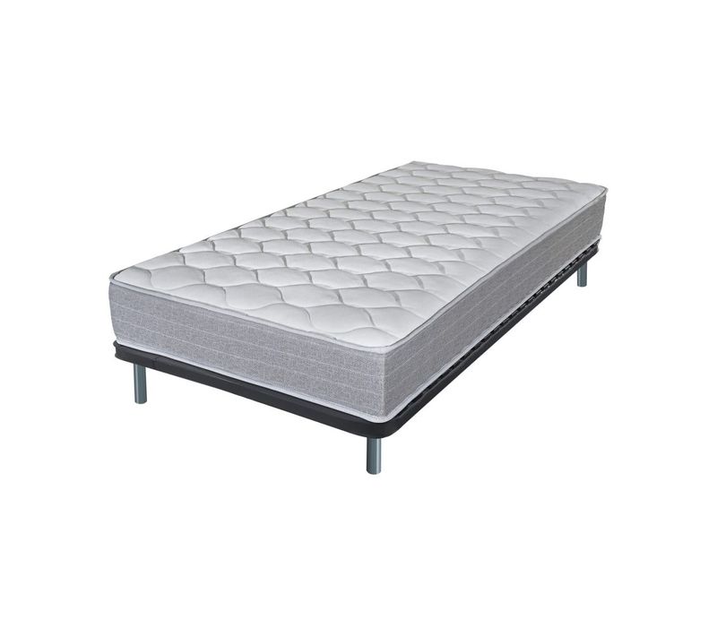 Matelas + Sommier 90x190 Madere - Soutien Ferme - Sommier Démonté - Made In France