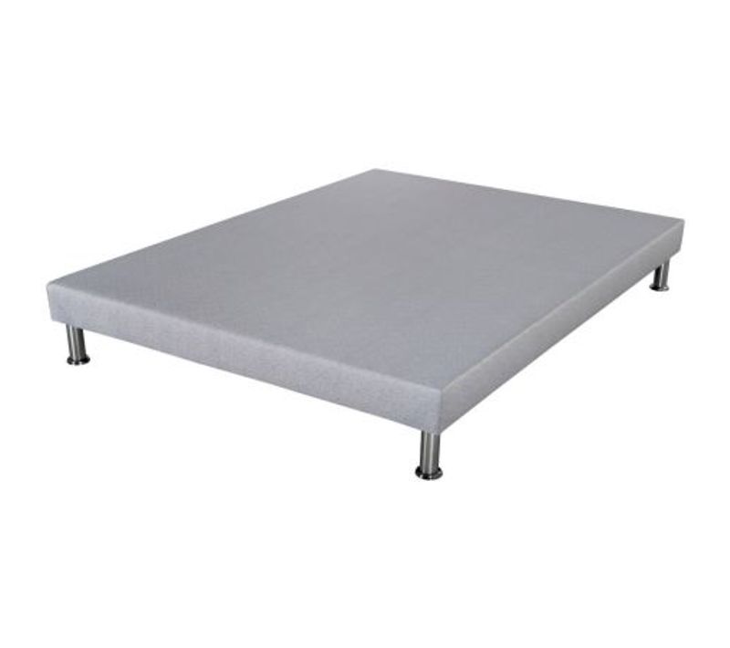 Sommier Déco Sr9 + Pieds - Gris Clair 160x200 - Lattes Bois - H.13 Cm - Made In France