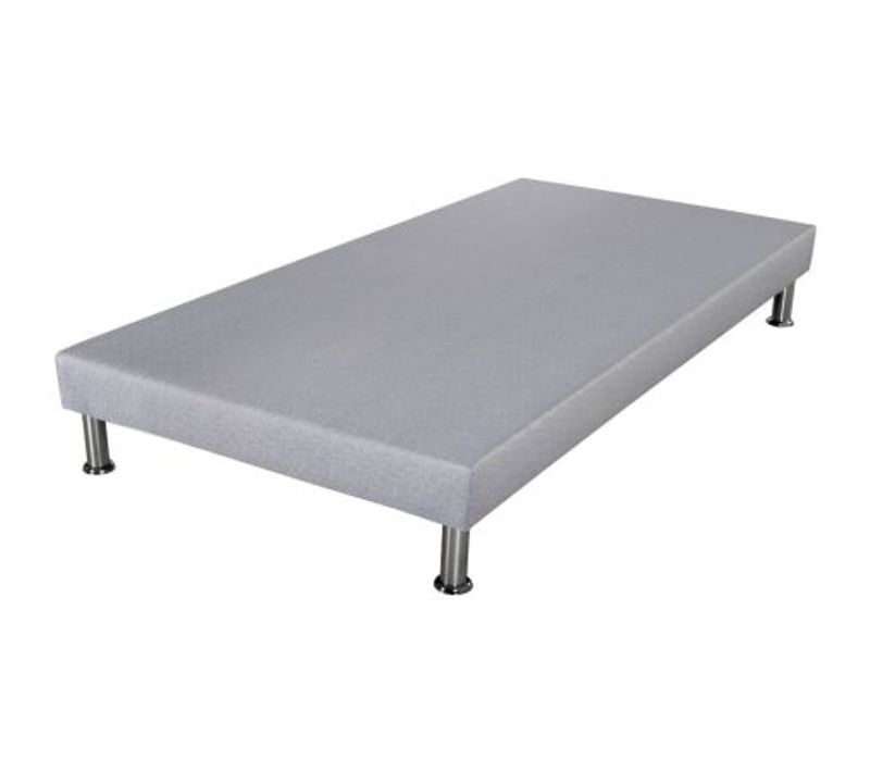 Sommier Déco Sr9 + Pieds - Gris Clair 80x200 - Lattes Bois - H.13 Cm - Made In France