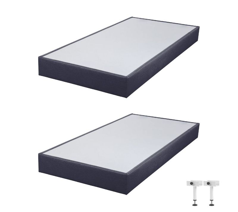 Sommier Tapissier Sp18 Volcan 2x90x200 Lattes Bois Massif - H.18 Cm - Made In France