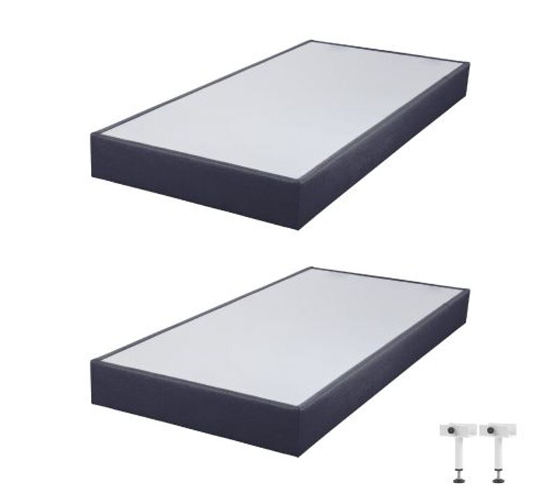 Sommier Tapissier Sp18 Volcan 2x80x200 Lattes Bois Massif - H.18 Cm - Made In France