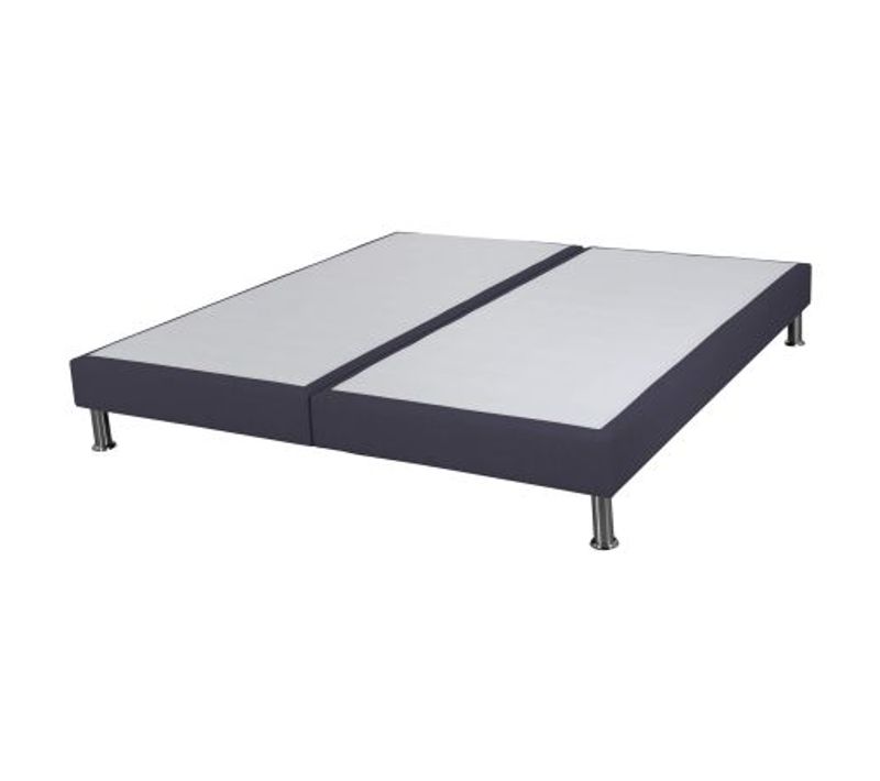 Sommier Tapissier + Pieds Sr15 Volcan 2x90x190 Lattes Bois Massif - H.15 Cm