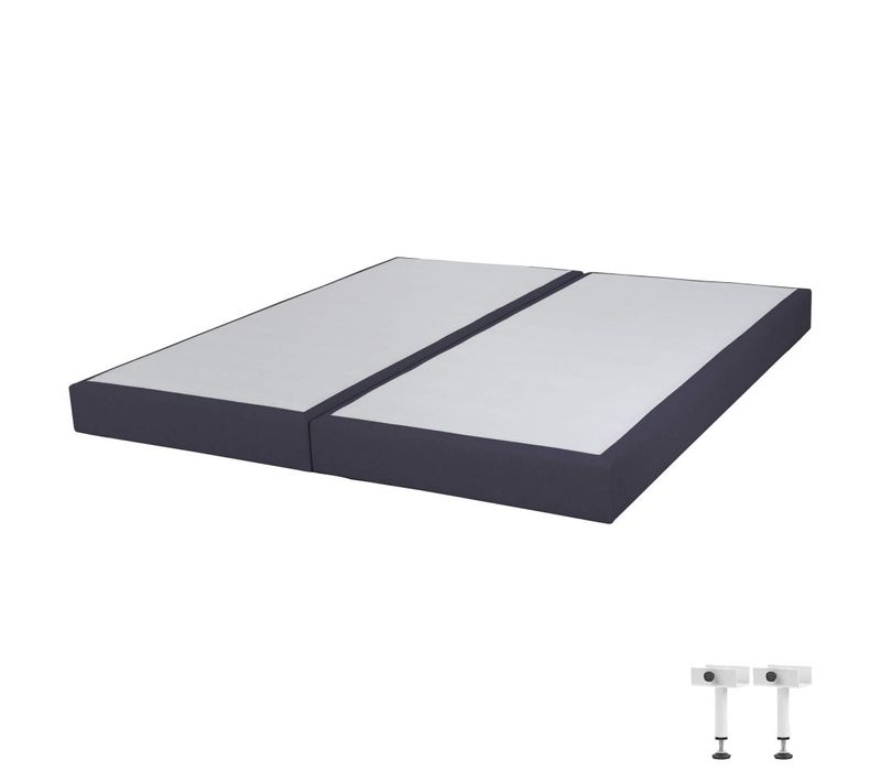 Sommier Tapissier Sr15 Volcan 2x90x200 Lattes Bois Massif - H.15 Cm - Made In France