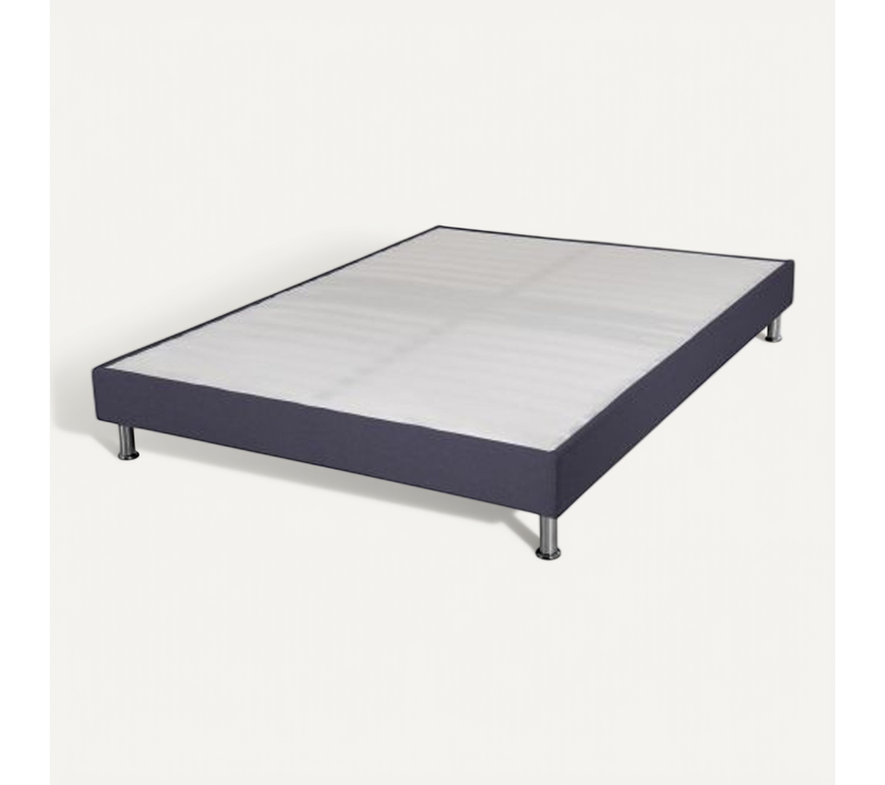 Sommier Tapissier + Pieds Omega Volcan 140x200 Lattes Bois - H.15 Cm - Made In France