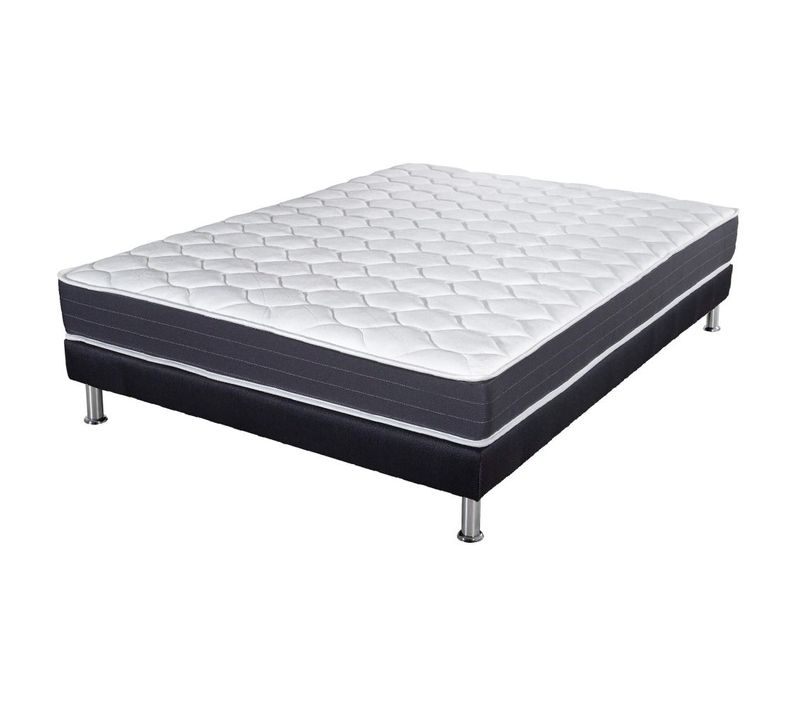 Matelas Ressort + Sommier Sr9 Deco 160x200 Record - H. 20 Cm - Soutien Ferme