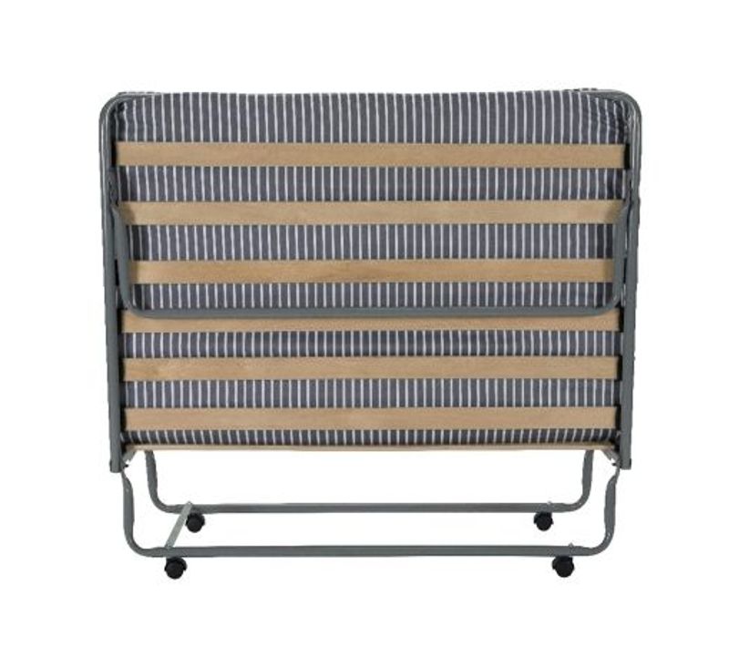 Lit Pliant - 120x190 - Gain De Place - 15 Lattes Bois Made In France - 1 / 2 Personne