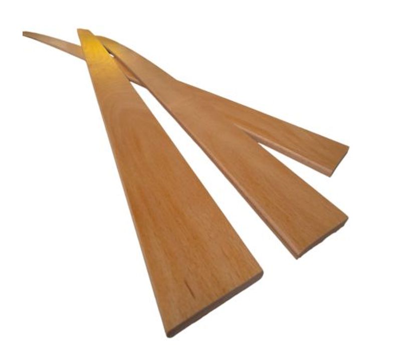 Lot 3 Grandes Lattes Pour Lit, BZ et Convertible - 780x38x8 Mm - Bois Hêtre Durable - 7 Plis
