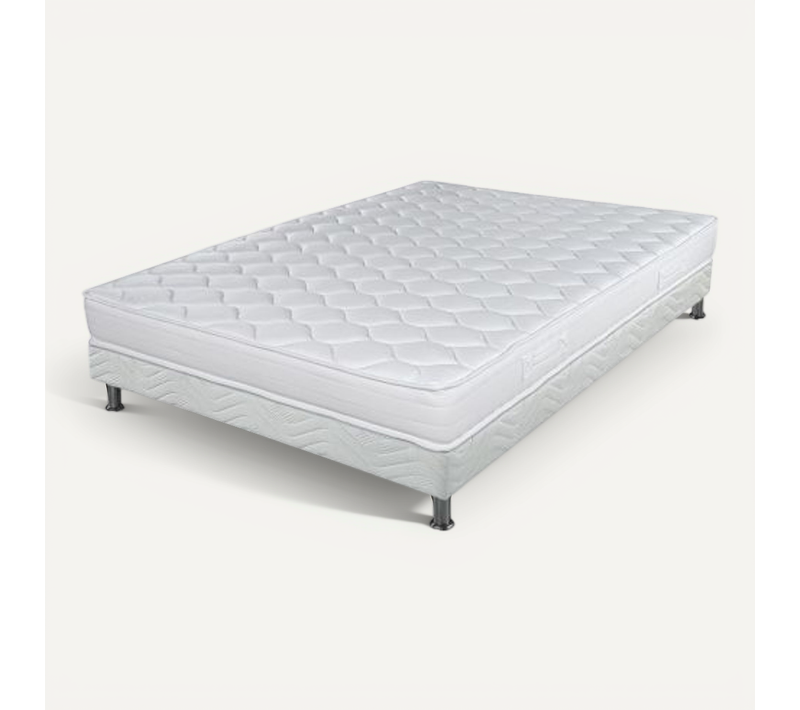 Matelas Montana + Sommier Tapissier Omega - 120x190 - Mousse - Hauteur 18 Cm