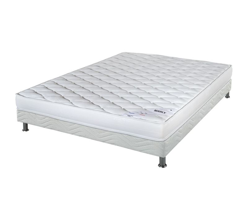 Matelas Marly + Sommier Tapissier Omega - 120x190 - Mousse - Hauteur 15 Cm