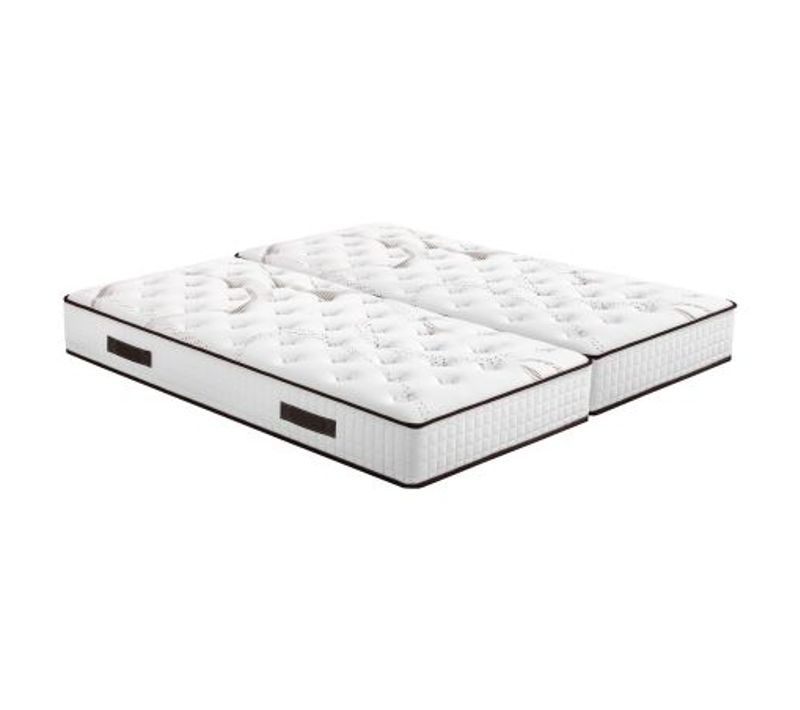 Matelas Latex 2x80x200 cm LOUXOR - Hauteur 21 Cm - 3 Zones - Soutien Ferme