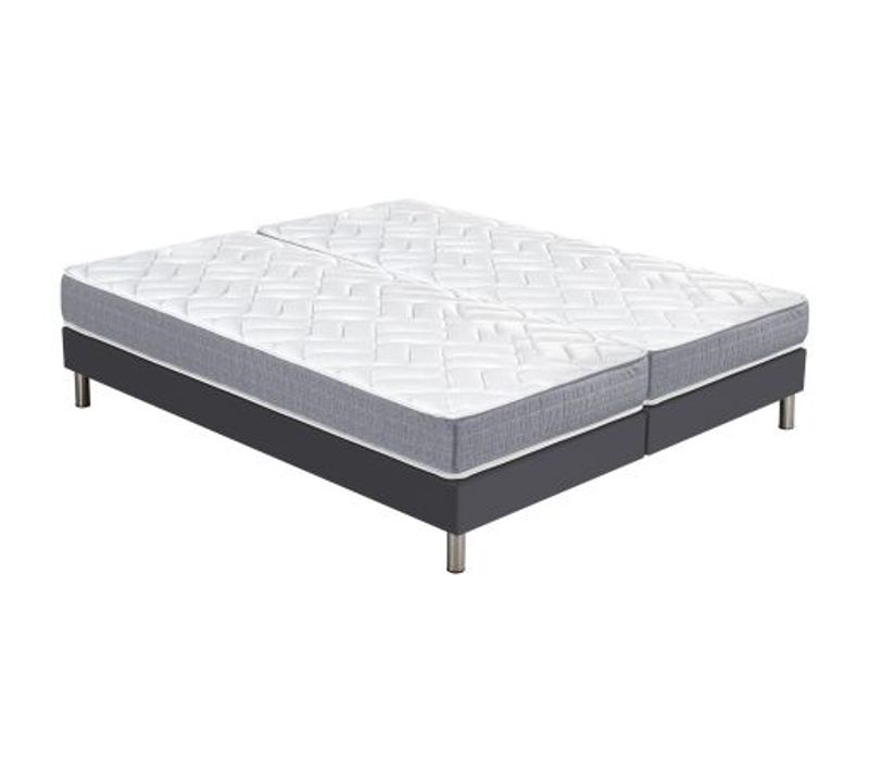 Matelas Maryland + Sommier Sr15 - 2x80x200 - Mousse - Hauteur 20 Cm - Soutien Ferme