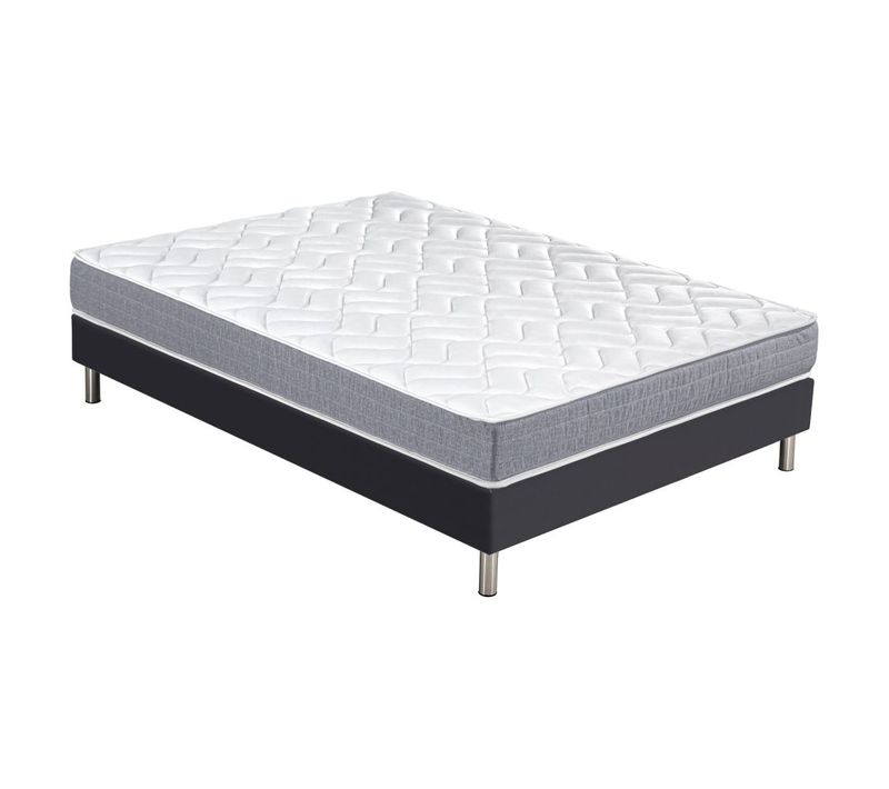 Matelas Maryland + Sommier Sr15 - 140x190 - Mousse - Hauteur 20 Cm - Soutien Ferme
