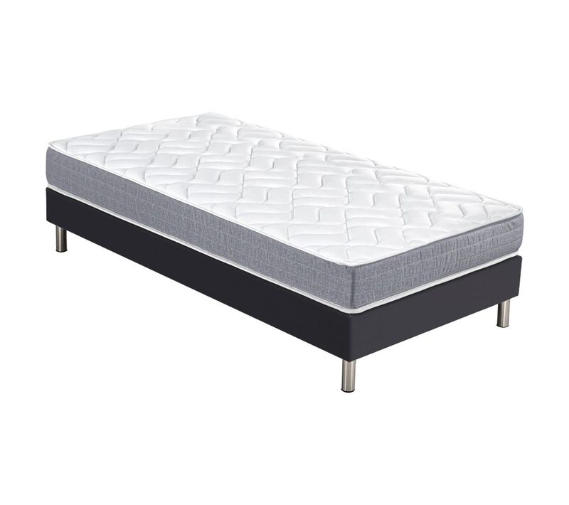 Matelas Maryland + Sommier Sr15 - 90x190 - Mousse - Hauteur 20 Cm - Soutien Ferme