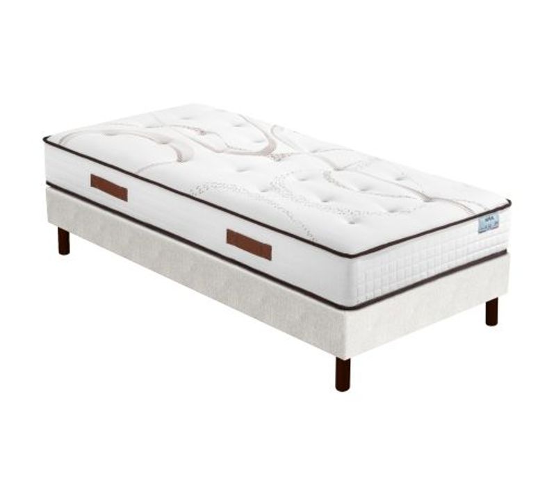 Matelas Repere + Sommier Sr15 - 80x200 - Ressorts - Hauteur 26 Cm - Soutien Ferme