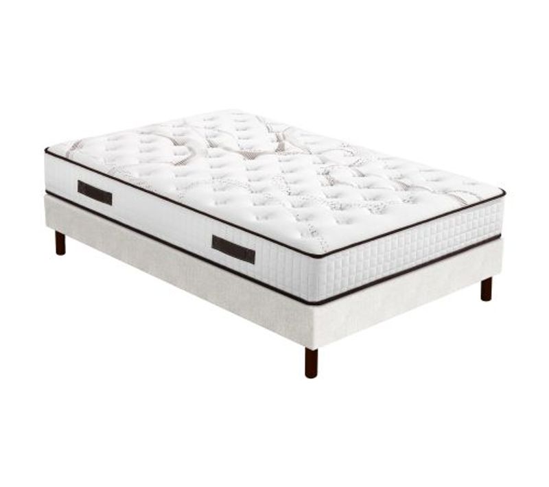 Matelas Myriade 4 + Sommier Sr15 - 180x200 - Mousse - Hauteur 23 Cm - Soutien Medium