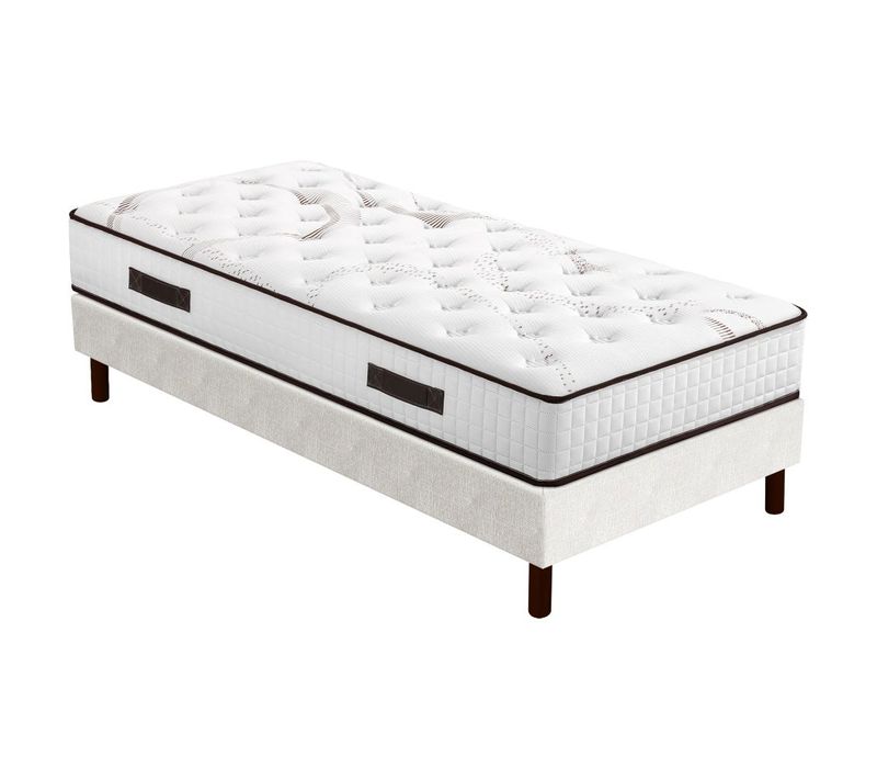 Matelas Myriade 4 + Sommier Sr15 - 90x200 - Mousse - Hauteur 23 Cm - Soutien Medium