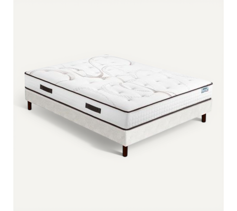 Matelas Mousse Moorea + Sommier Sr15 - 180x200 - Hauteur 25 Cm - Soutien Ferme