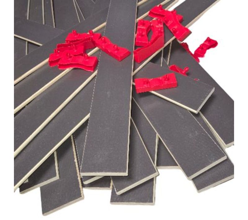 Lot De 30 Lattes + Embouts Pour Sommier Et Lit - 680x68x8 Mm - Bois Hêtre Durable - 7 Plis