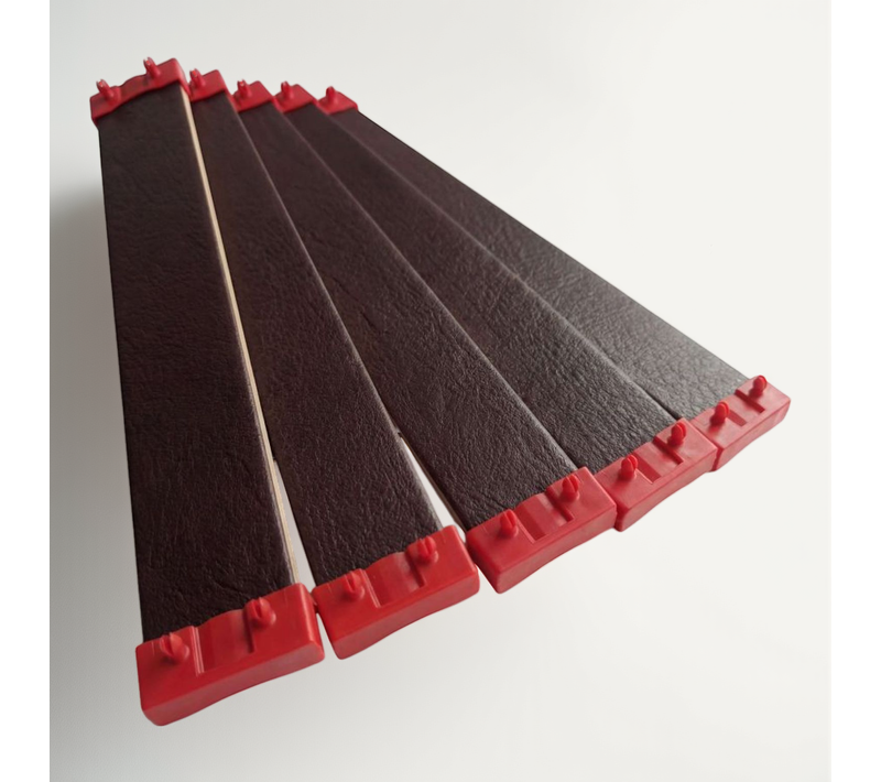 Lot De 5 Lattes + Embouts Pour Sommier Et Lit - 680x68x8 Mm - Bois Hêtre Durable - 7 Plis