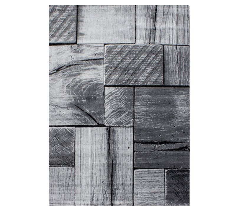 Parquet - Tapis à Effet Parquet En Bois - Nuance De Gris 120 X 170 Cm