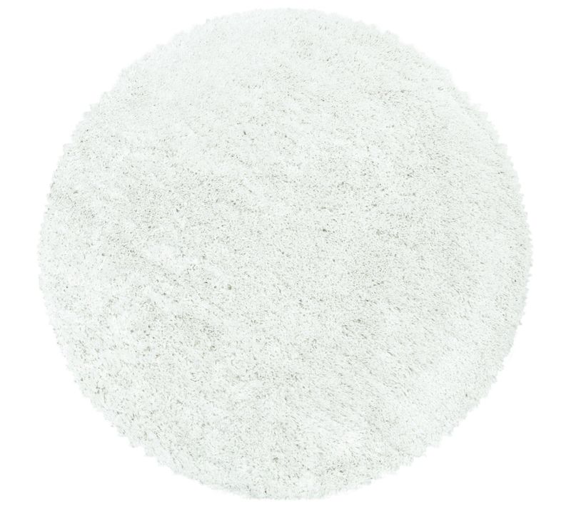 Moelleux - Tapis Cosy Rond à Poils Longs - Blanc 120 X 120 Cm