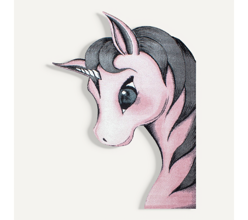 Licorne - Tapis Enfant - Rose 080 X 150 Cm