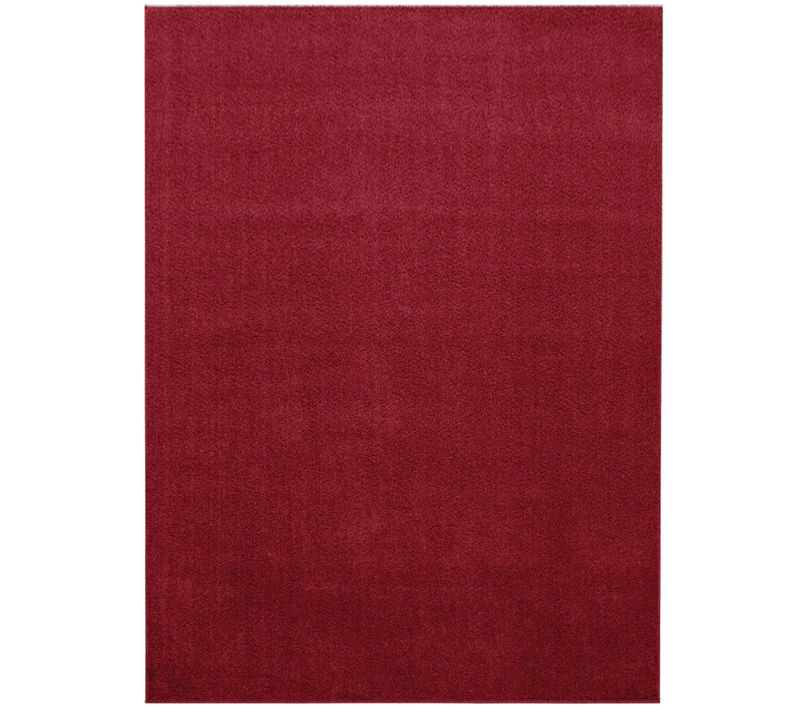 Tapis Uni De Salon Chambre Relax Sobre Et Epuré - Rouge 120 X 170 Cm