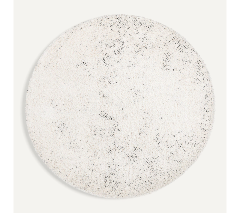 Tapis à Poils Longs Rond Softy Crème 160x160cm
