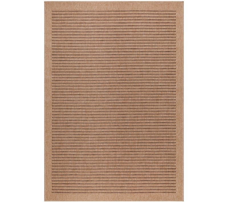 Tapis De Salon Naturel Aspect Jute Beige Et Noir 80x150cm