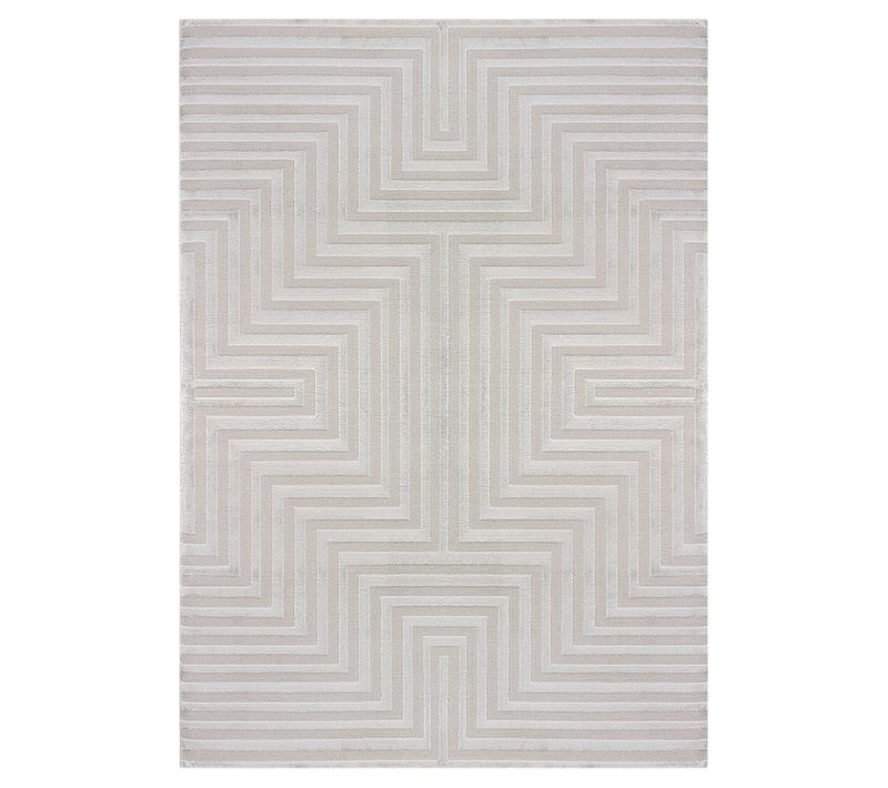 Tapis Rifi Laineux à Motif En Relief Gris 120x170cm