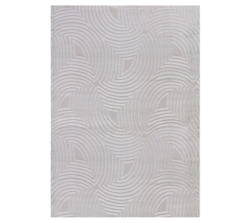 Tapis Meduse Laineux à Motif En Relief Gris 200x290cm