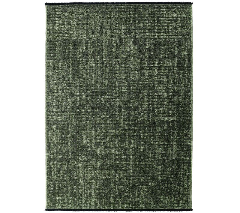 Tapis Moderne Tissage Plat à Franges - Vert 80x150cm