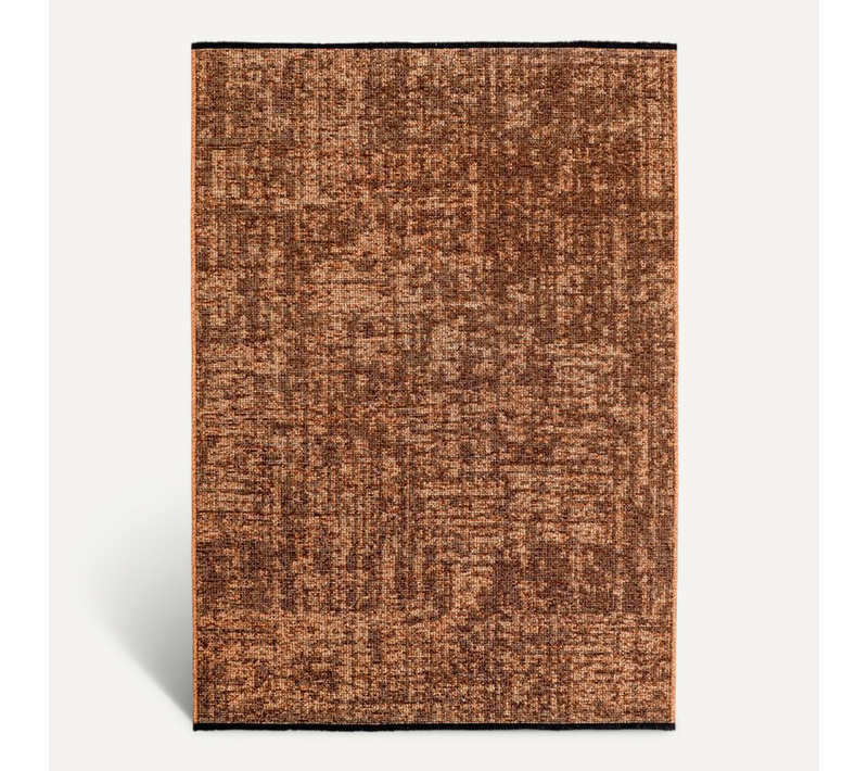 Tapis Moderne Tissage Plat à Franges - Terracotta 120x170cm
