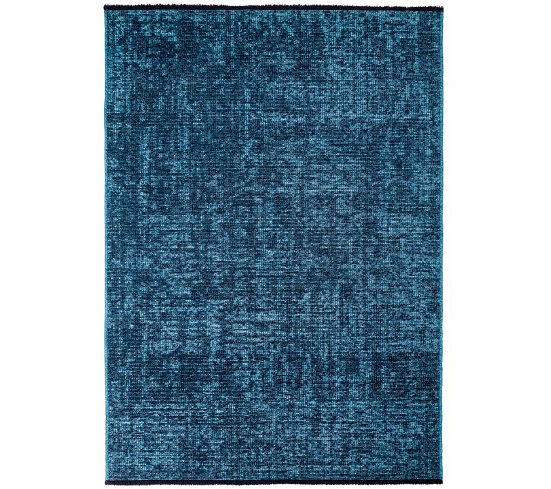 Tapis Moderne à Franges - Bleu 80x150cm